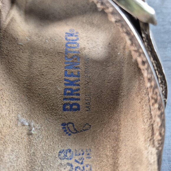 Birkenstock Arizona Sandal Metallic Rose Gold Size 38 (W 7-8) - Picture 3 of 4